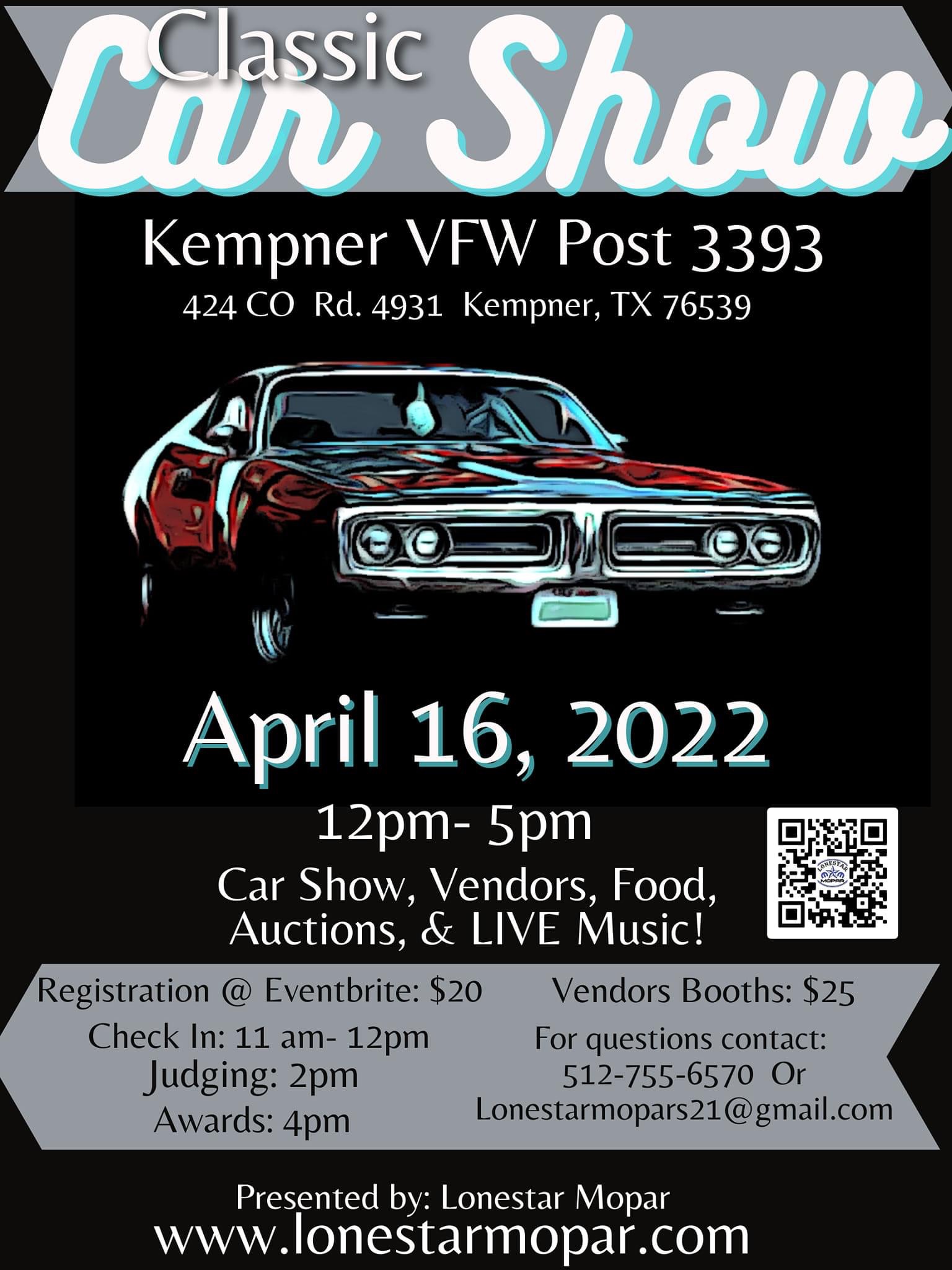 KEMPNER VFW CLASSIC CAR SHOW Lake Area Rods and Classics