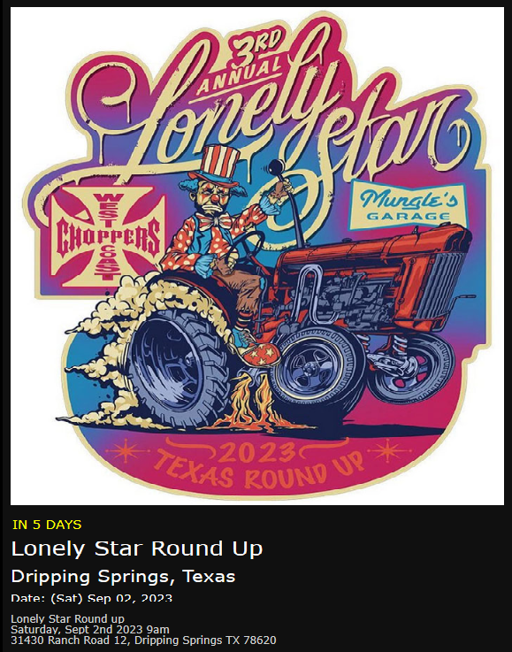 Lonely Star RoundUp Dripping Spring Lake Area Rods and Classics